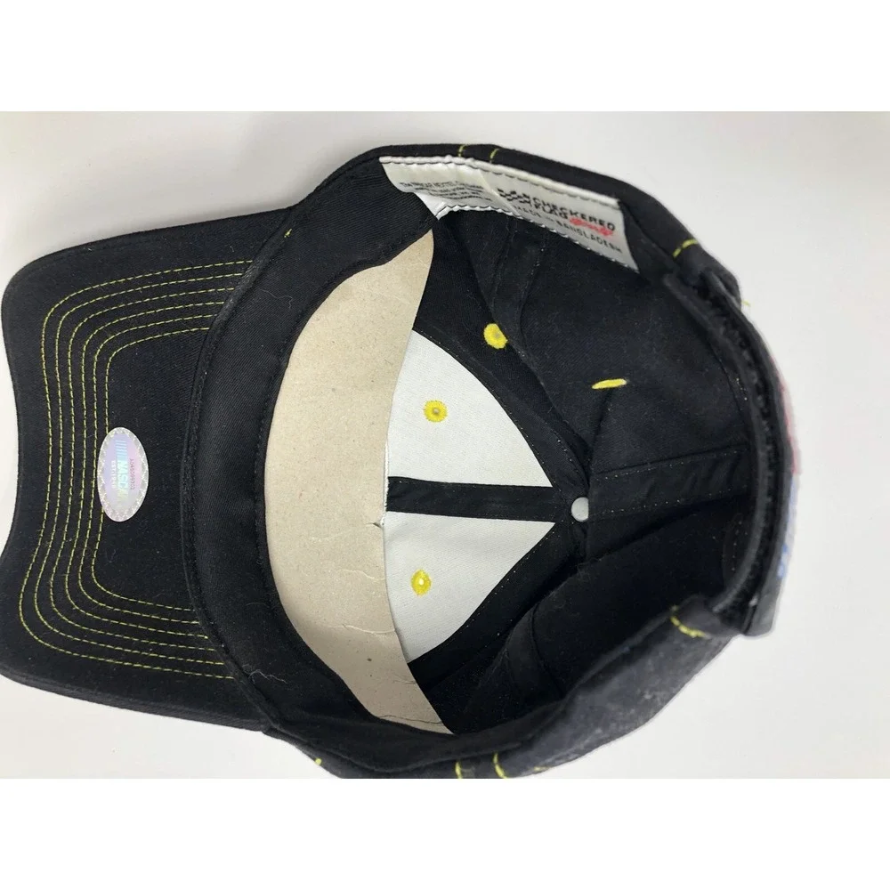 Vtg NASCAR Nextel Cup Series Strapback‎ Adjustable Baseball Cap Hat Black Yellow